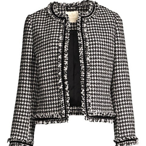 Kate Spade houndstooth tweed jacket - Picture 3 of 9